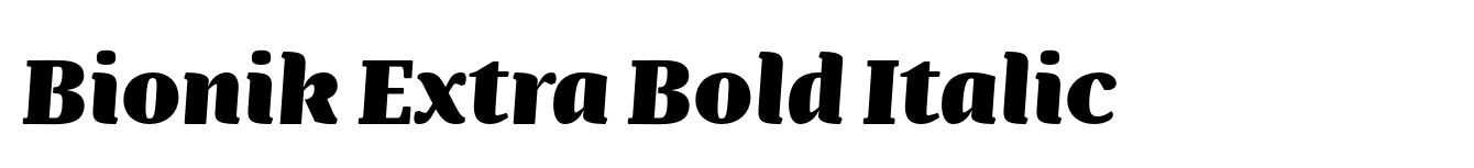 Bionik Extra Bold Italic image